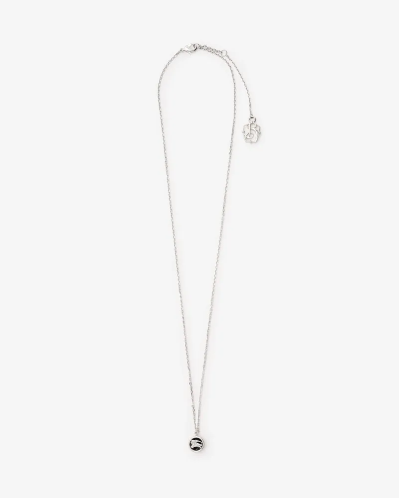 Burberry Halskette mit Knight-Scheibe Silver