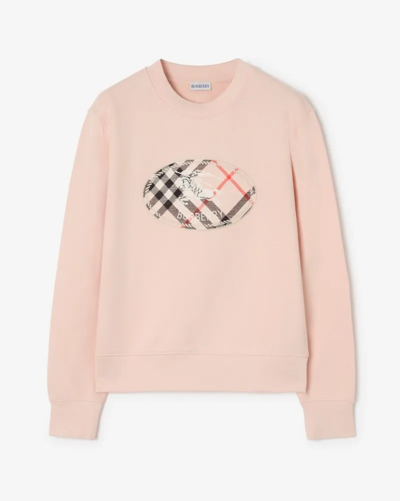 Burberry Baumwollsweatshirt mit Knight Stamp in Check Compact