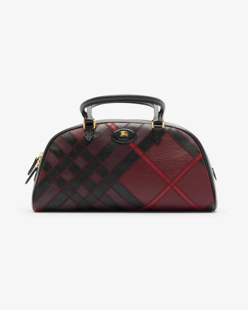 Burberry Mittelgroße Bowlingtasche „Highlands Fig-violett