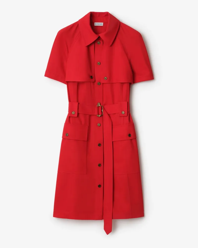 Burberry Trenchkleid aus Wolle , Size Crayon-rot