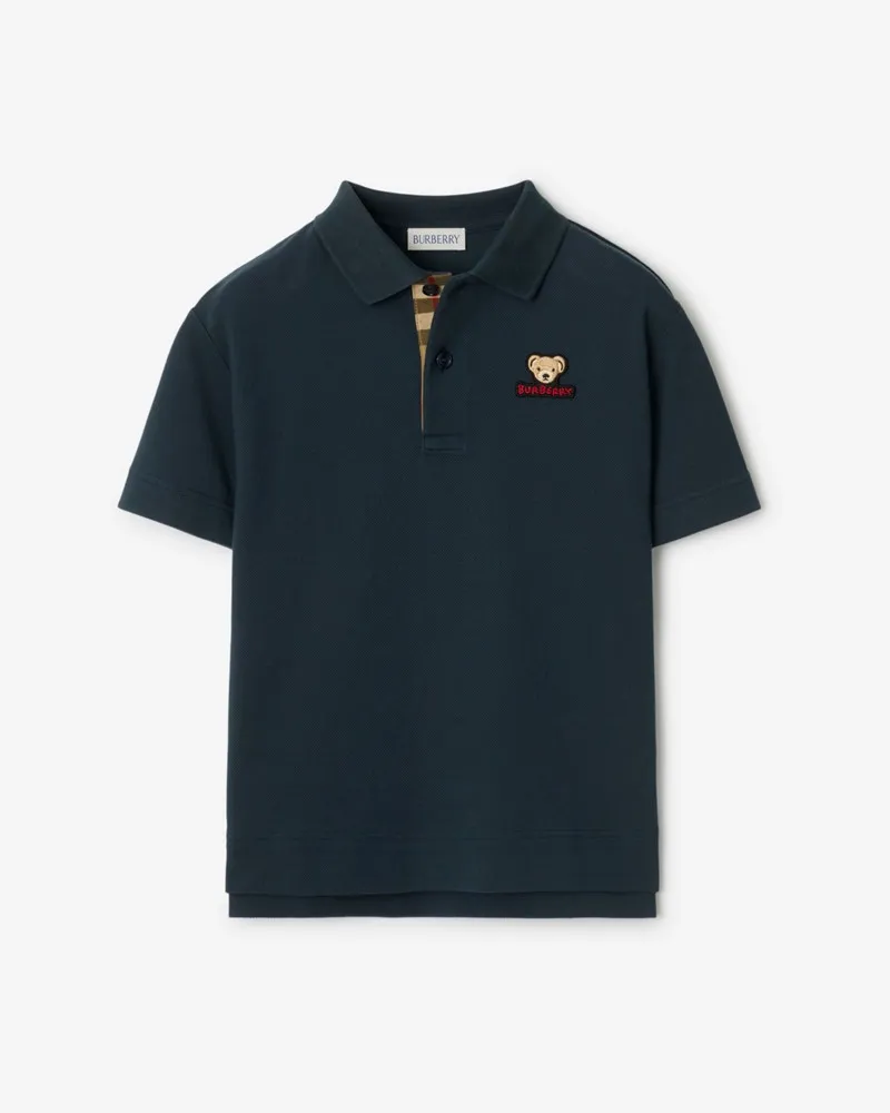 Burberry Baumwoll-Poloshirt , Size Storm-blau