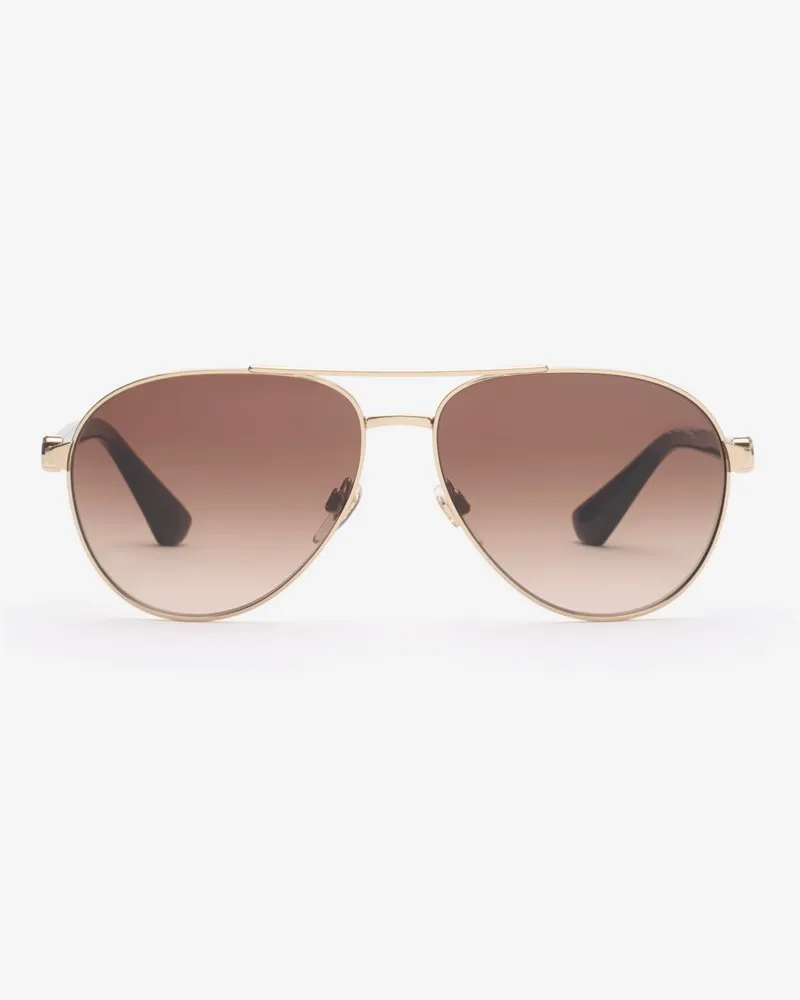 Burberry Pilotensonnenbrille „Shield“ aus Metall Gold