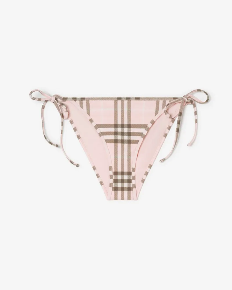 Burberry Bikinihose in Check , Size Mallow-rosa