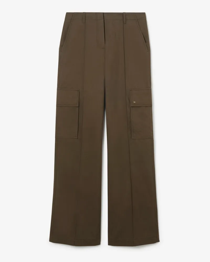 Burberry Gabardine-Cargohose , Size Green