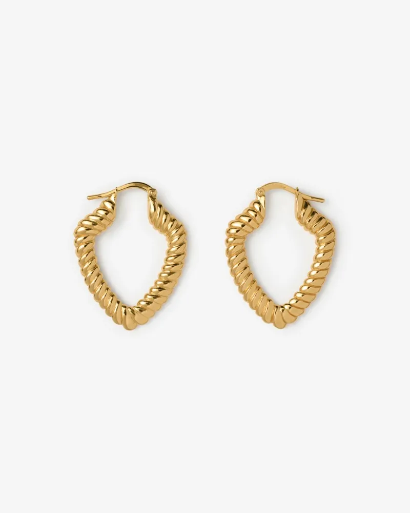 Burberry Kleine Creolen-Ohrringe „Shield Twisted Gold