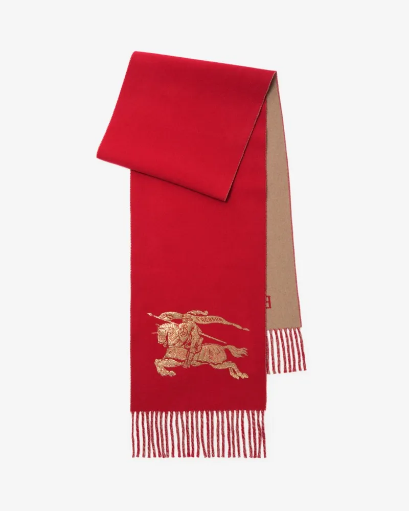 Burberry Wendbarer Kaschmirschal mit Knight aus Pailletten Post