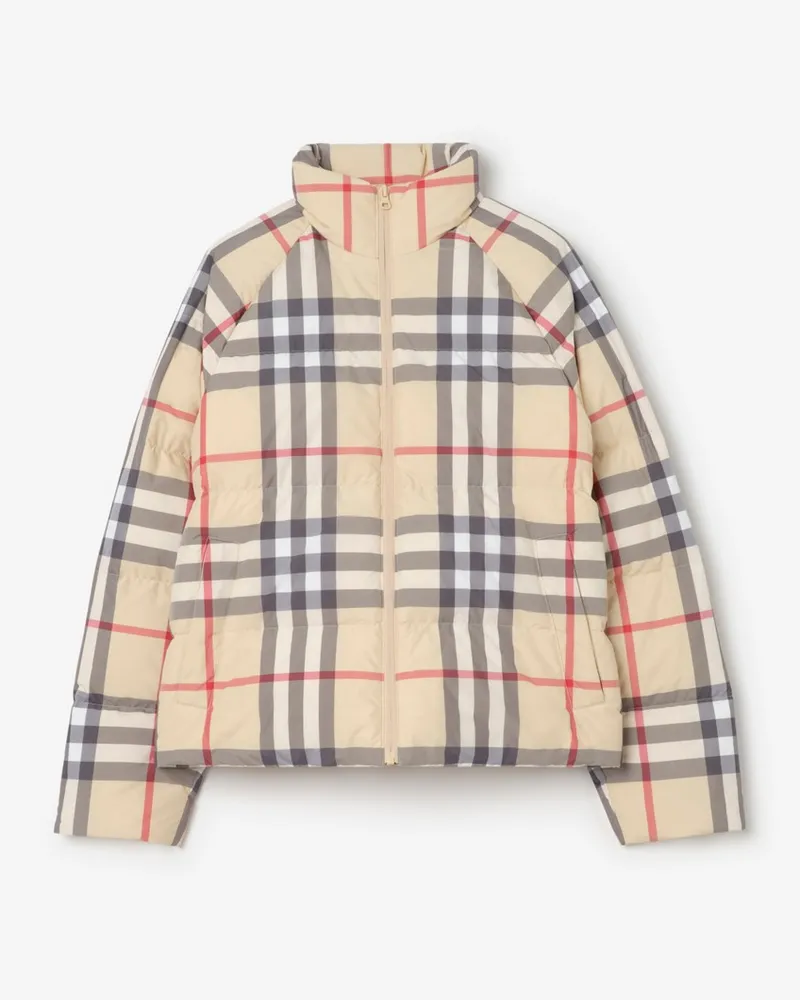 Burberry Wattierte Jacke in Check , Size Helles