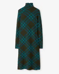 Burberry Wollmisch-Kleid mit Karomuster Snug