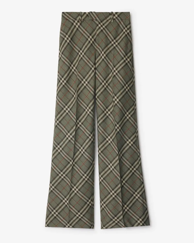 Burberry Elegante Wollhose in Check Crater