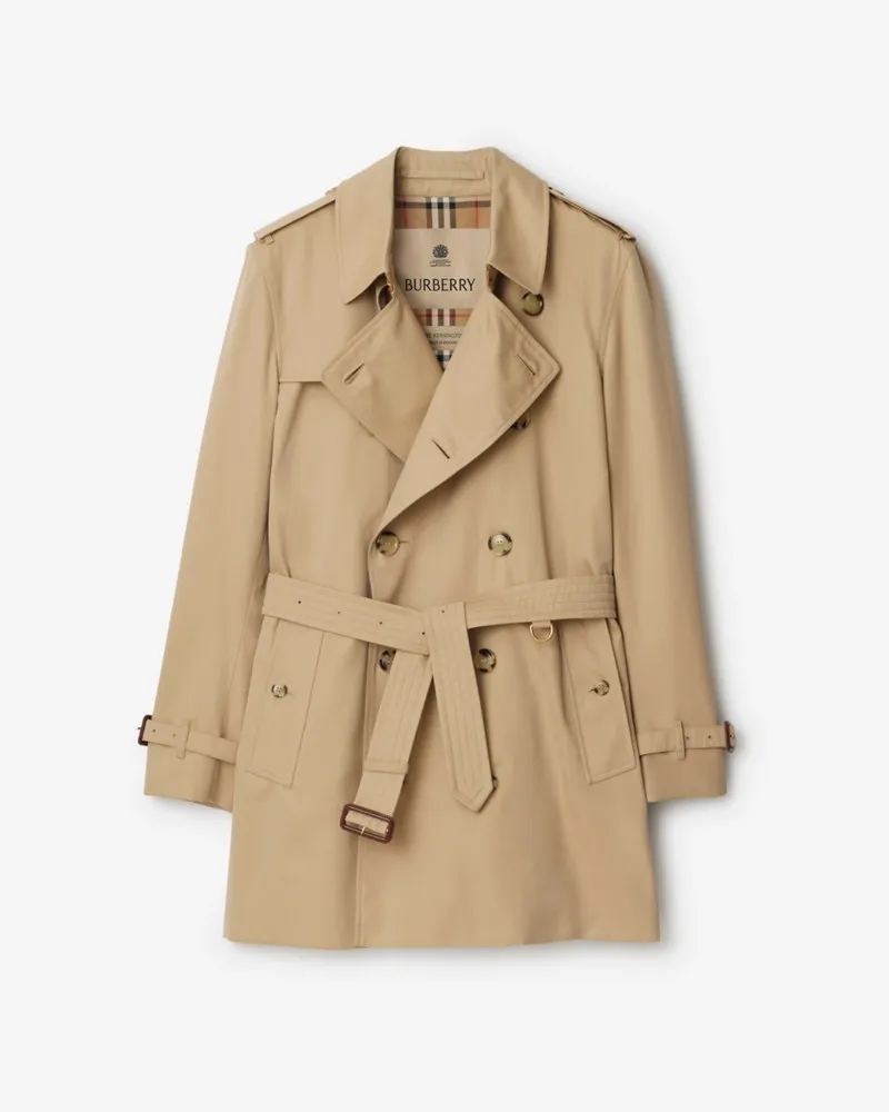 Burberry Kurzer Heritage-Trenchcoat „Kensington“ , Size Honey-beige
