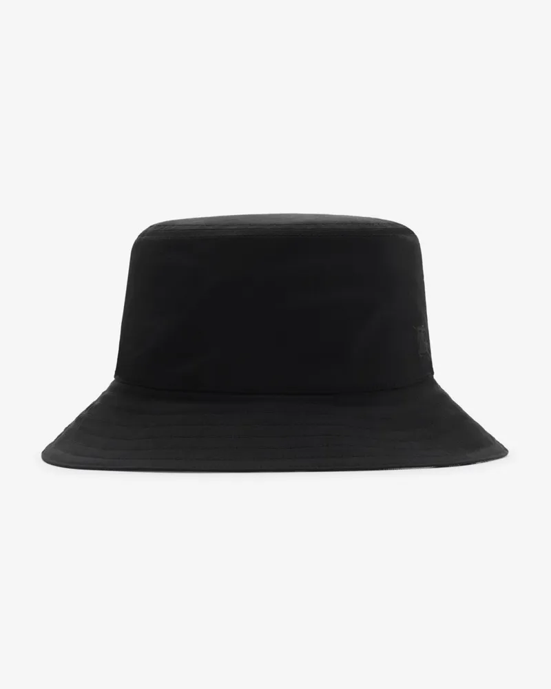 Burberry Wendbarer Fischerhut aus Gabardine Schwarz