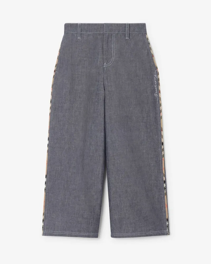 Burberry Hose aus Chambray-Baumwolle , Size Meliertes