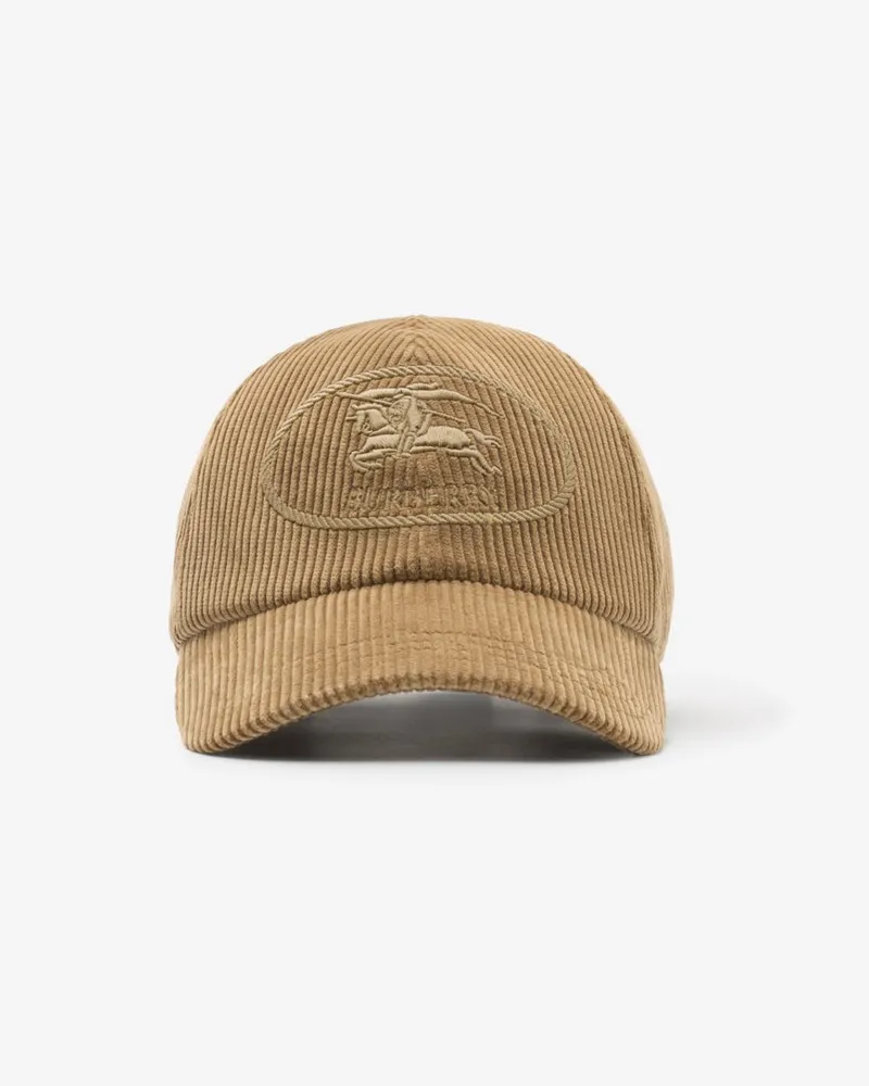 Burberry Cord-Basecap mit Knight Stamp Sweep-beige