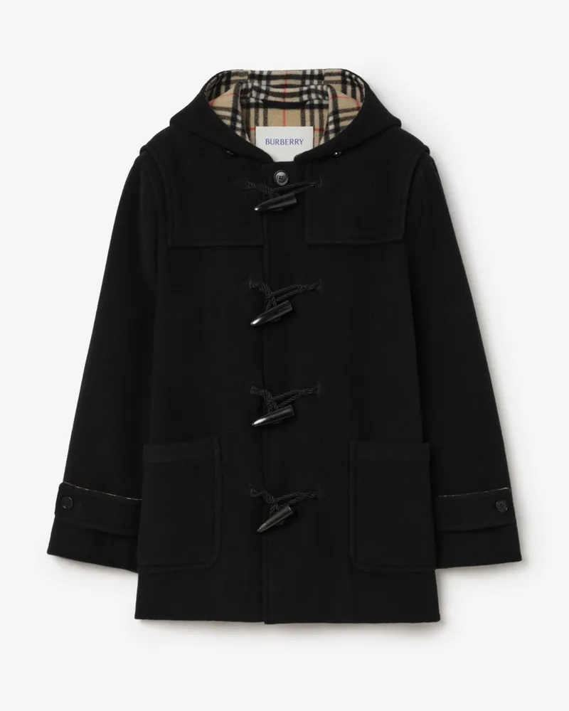 Burberry Kurzer Dufflecoat „Harrogate“ aus Wolle , Size Black