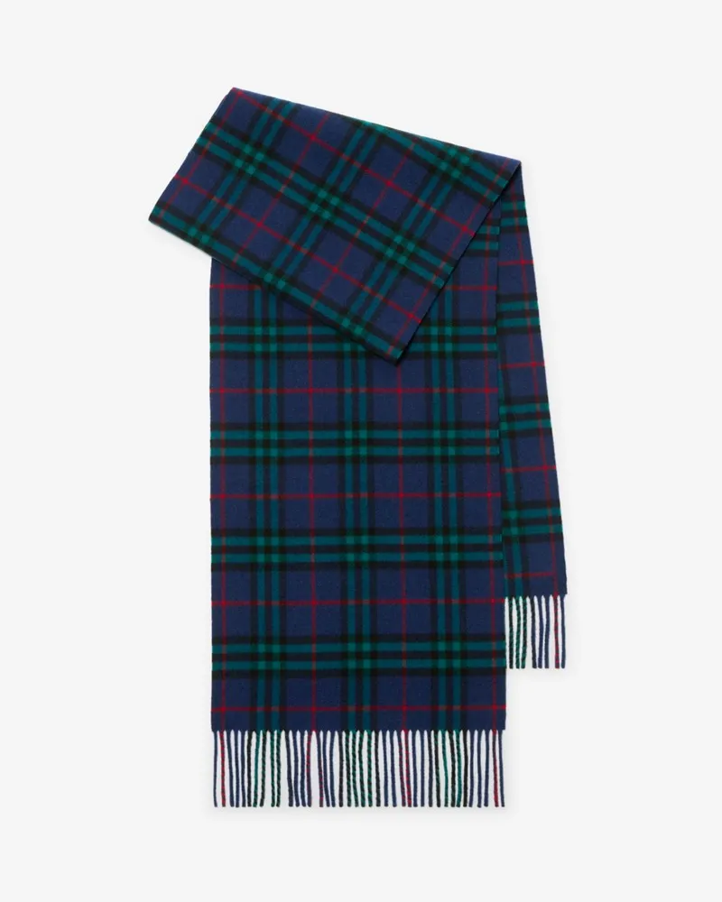 Burberry Kaschmirschal in Check Bugle-blau
