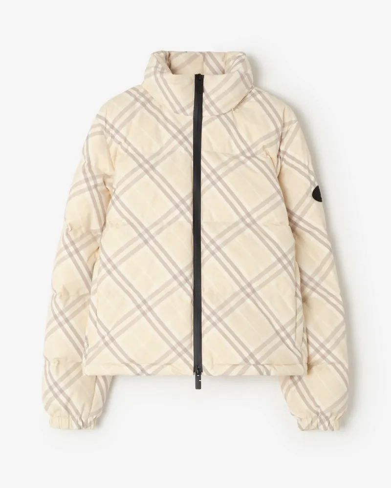 Burberry Wattierte Jacke „Ambleside“ in Check Yarn-beige
