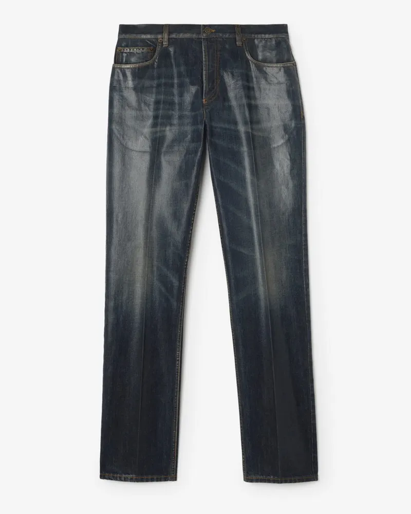 Burberry Beschichtete Jeans in schmaler Passform , Size Mid
