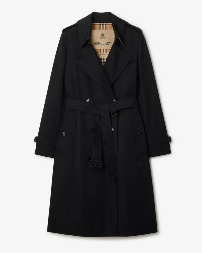 Burberry Langer Heritage-Trenchcoat „Kensington“ , Size Black