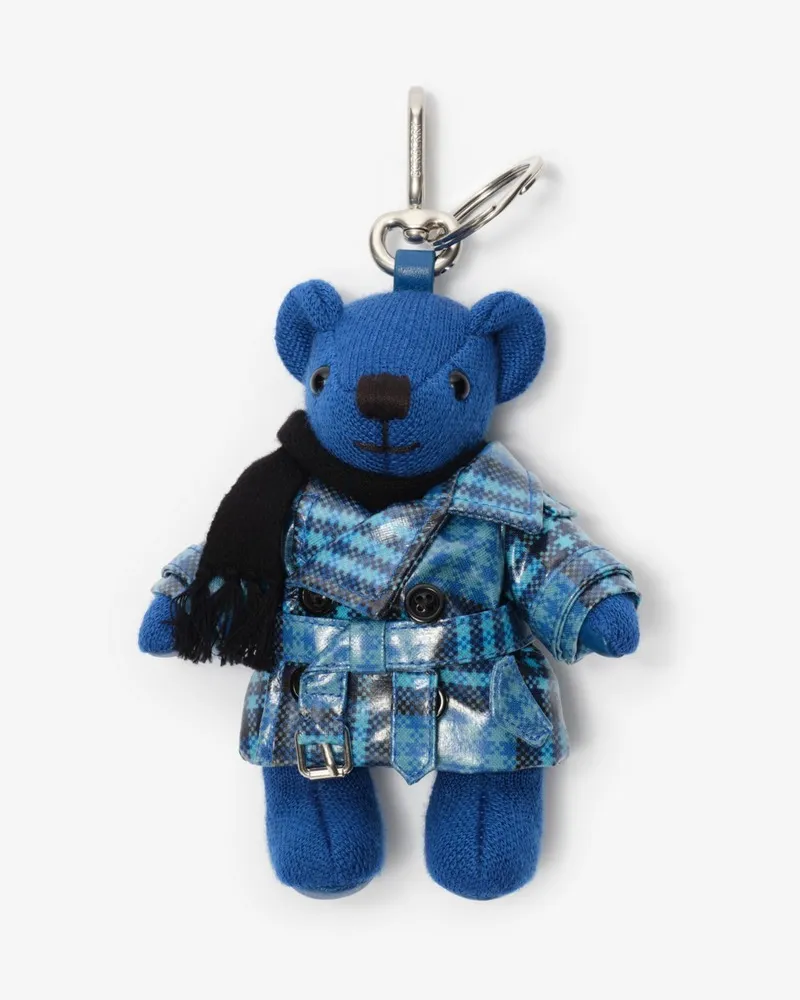 Burberry Thomas Teddybär-Anhänger Blau