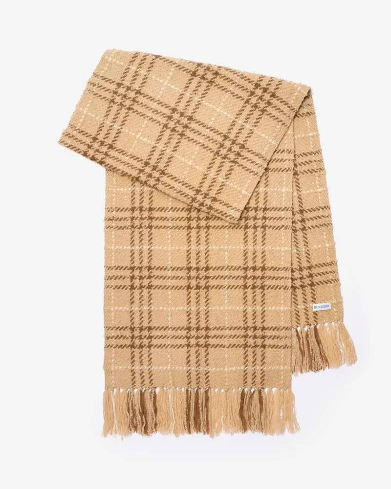 Burberry Bouclé-Schal in Check Finch