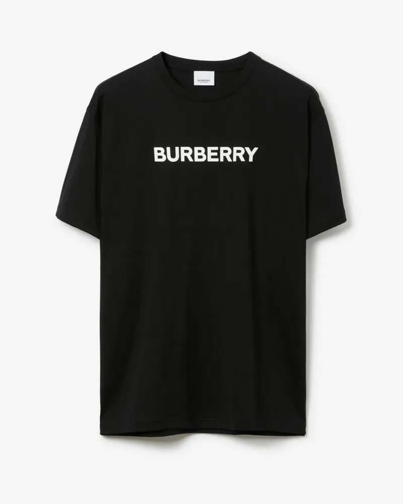 Burberry Baumwoll-T-Shirt mit Logo Schwarz