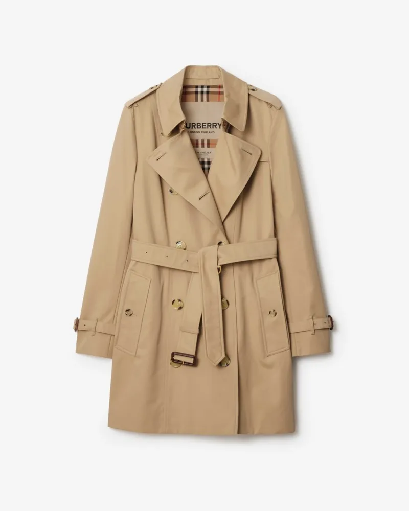 Burberry Kurzer Heritage-Trenchcoat „Chelsea“ , Size Honey-beige