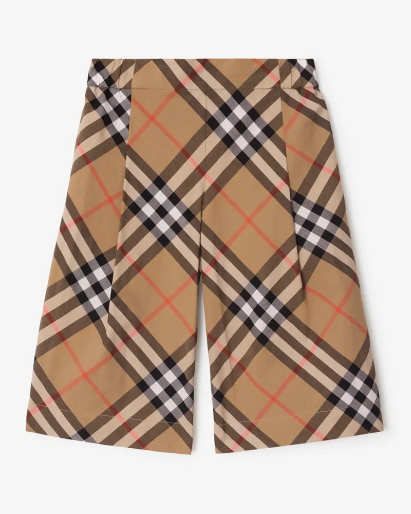 Burberry Baumwollhose in Check , Size Sand-beige