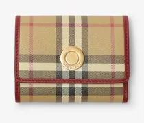 Kleine Faltbrieftasche in Check