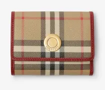 Kleine Faltbrieftasche in Check