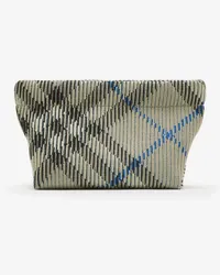 Burberry Gestrickte Clutch in Check Lichen