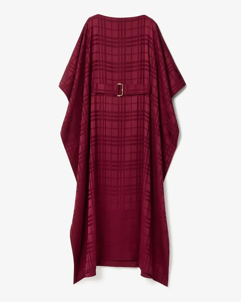 Burberry Seidencape in Check , Size Ripple-rot