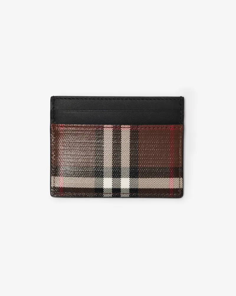 Burberry Kartenetui in Check Chocolate-braun
