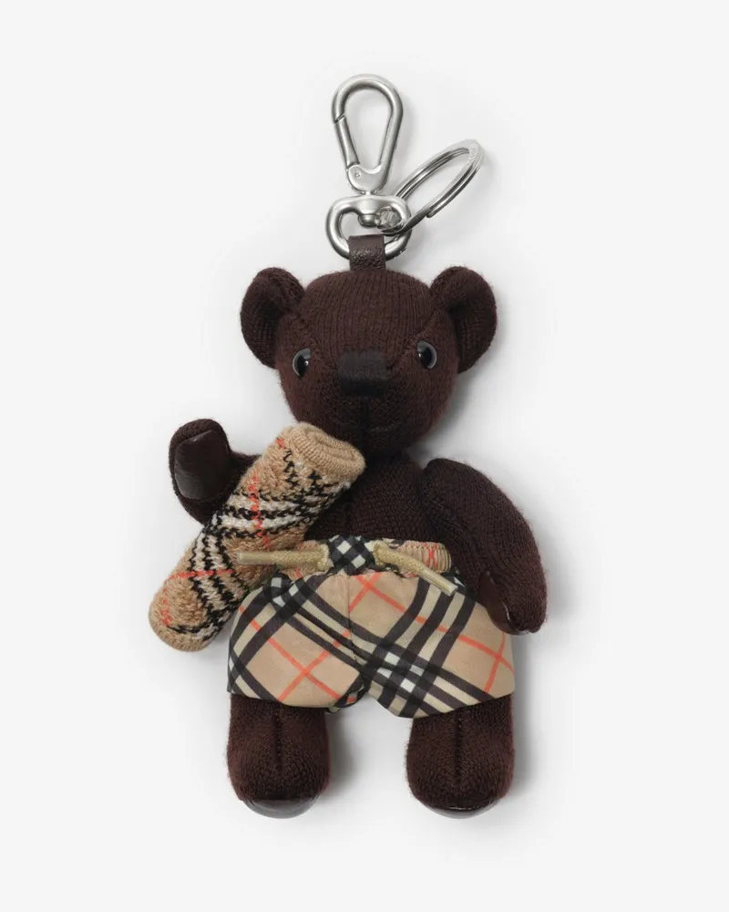 Burberry Thomas Teddybär-Anhänger Sand
