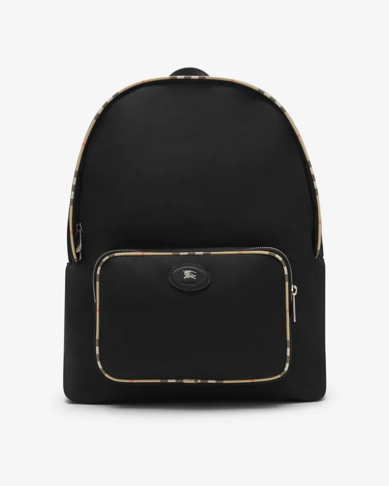 Burberry Rucksack mit Karobesatz Schwarz