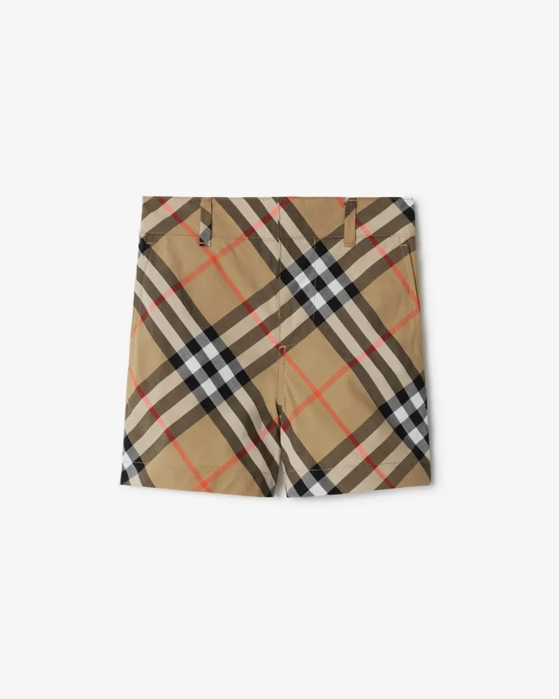 Burberry Baumwollshorts in Check Sand