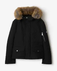 Burberry Baumwollmisch-Steppjacke Schwarz