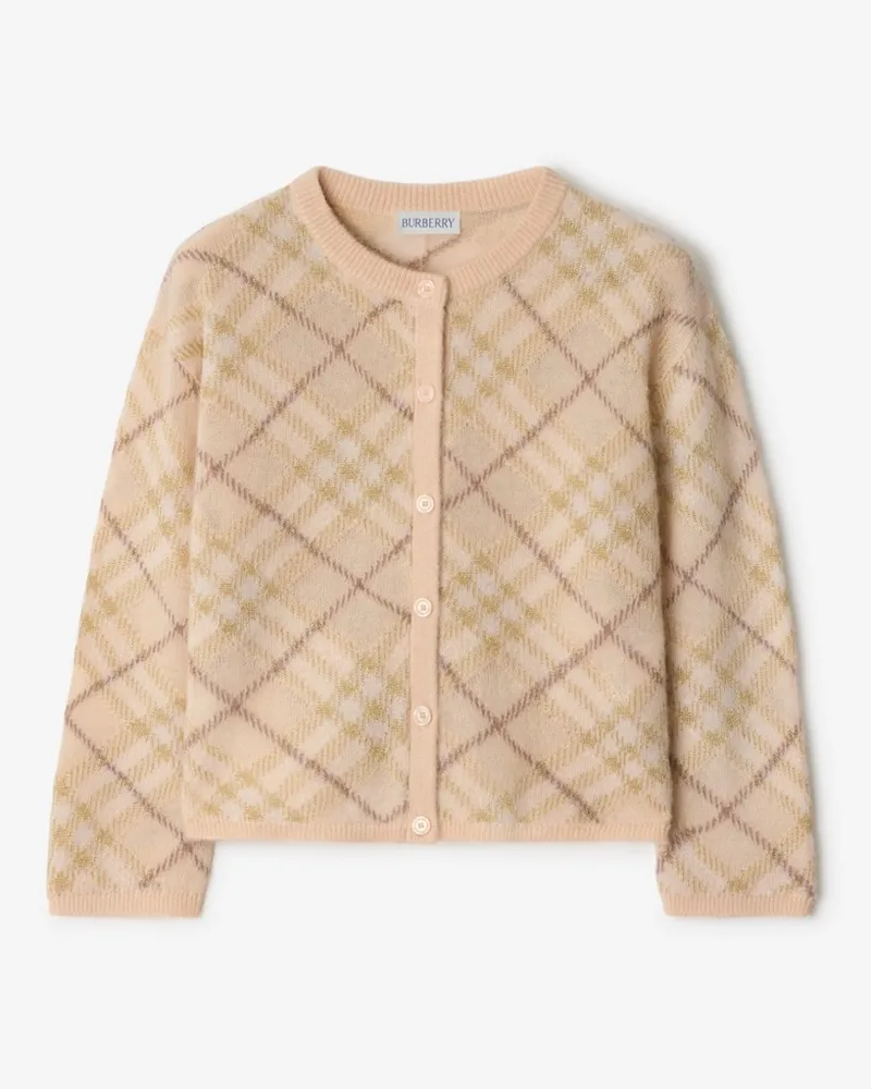 Burberry Alpakawoll-Seiden-Cardigan in Check Shell