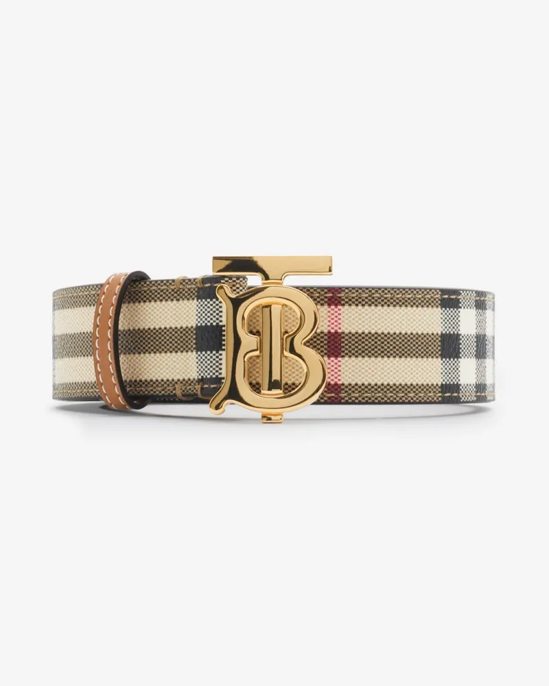 Burberry TB-Gürtel in Check Vintage-beige