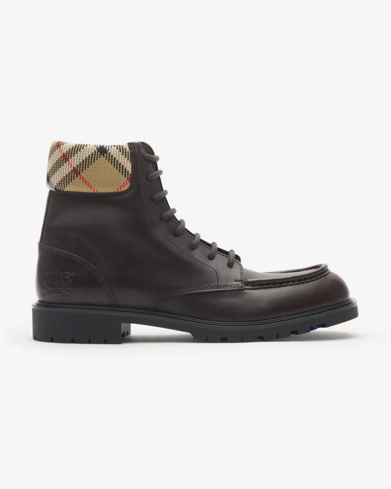 Burberry Stiefeletten „Rogue“ aus Leder Log-braun