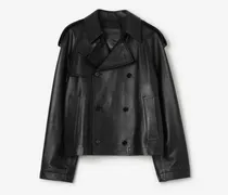 Cropped-Trenchcoat „Leadenham“ aus Leder , Size