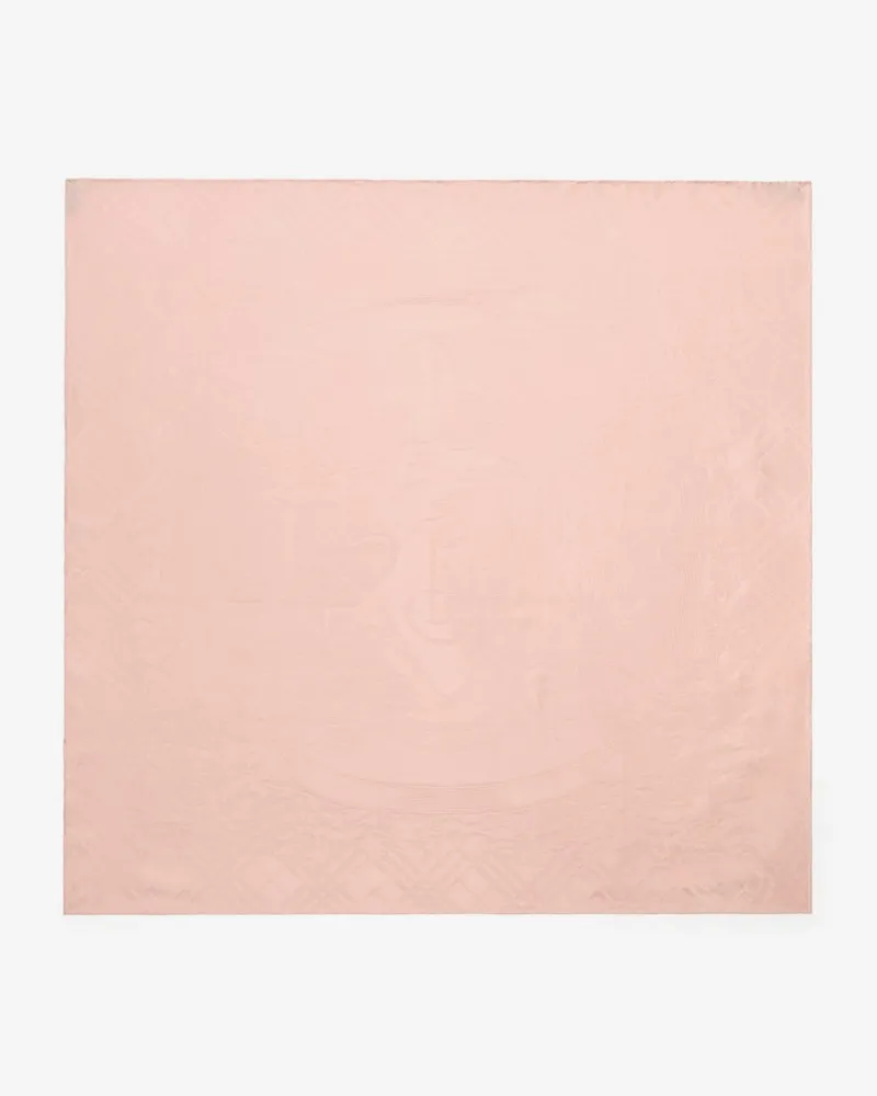 Burberry Seidenschal mit floralem Emblem Compact-rosa