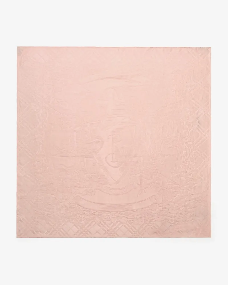 Burberry Seidenschal mit floralem Emblem Compact-rosa