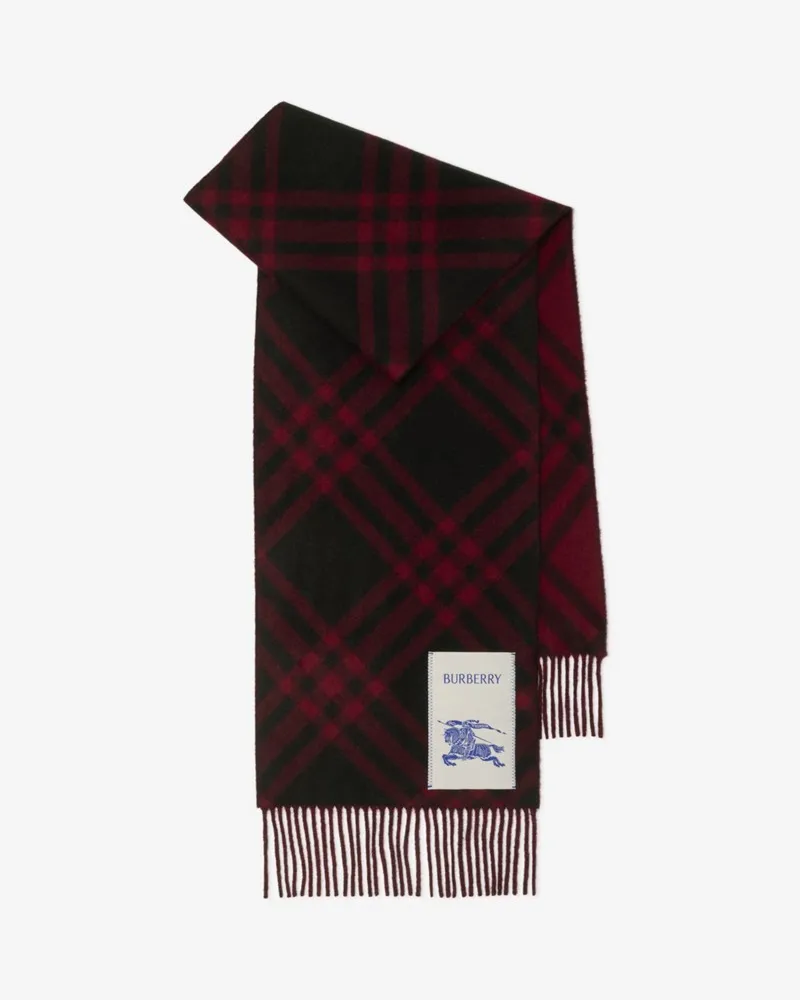 Burberry Kaschmirschal Mit Karomuster Cranberry