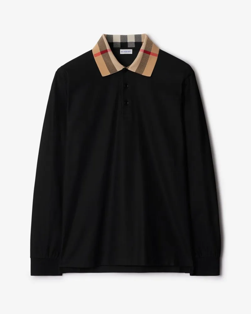 Burberry Baumwoll-Poloshirt Schwarz