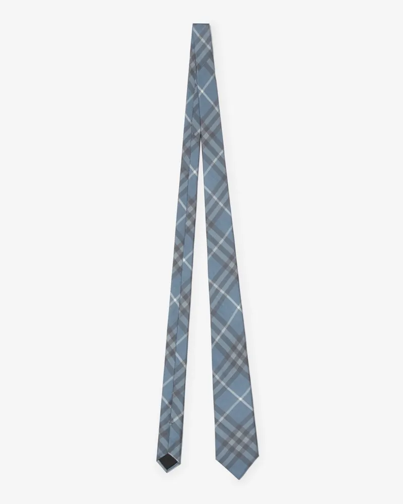 Burberry Seidenkrawatte in Check Pewter