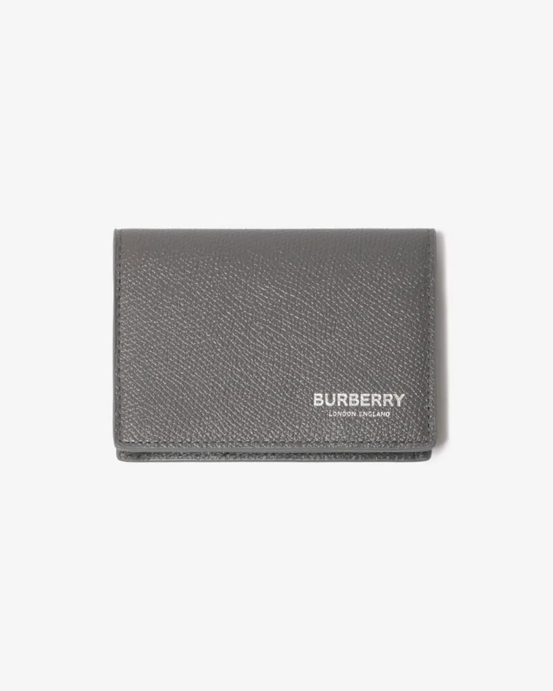Burberry Faltbares Kartenetui aus Leder Anthrazitgrau