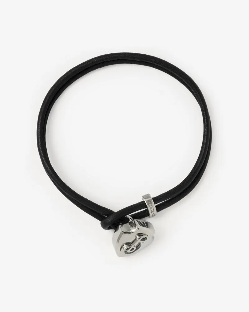 Burberry Lederarmband „B Shield Silber