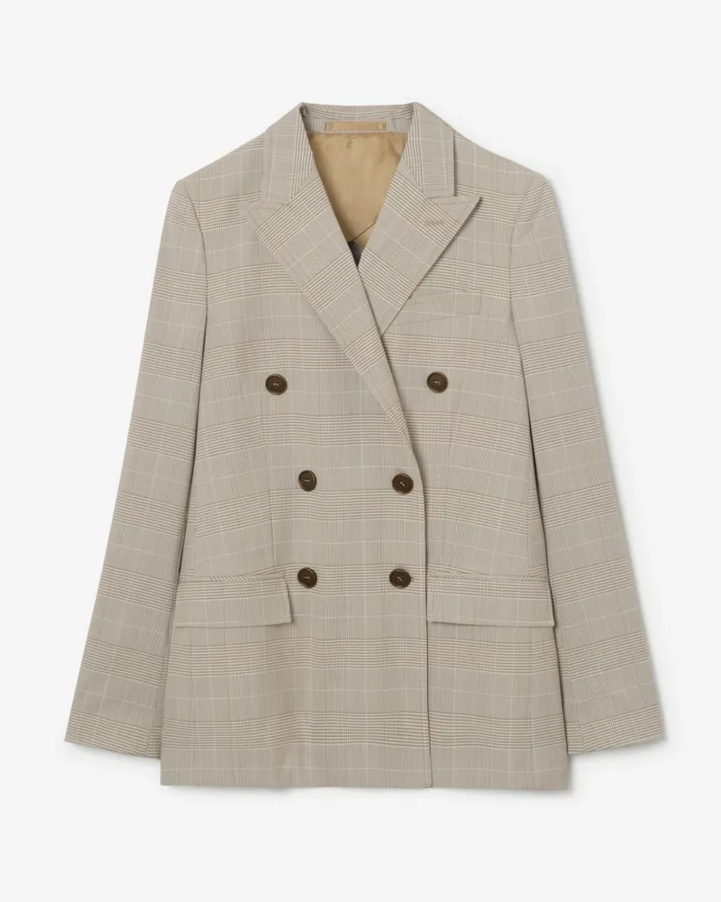 Burberry Wolljackett im Karomuster , Size Cloudy