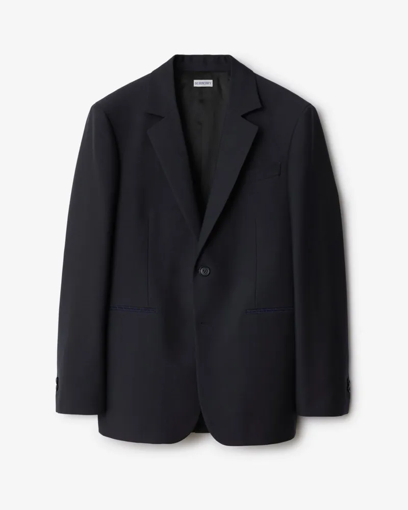 Burberry Wolljackett Marineblau