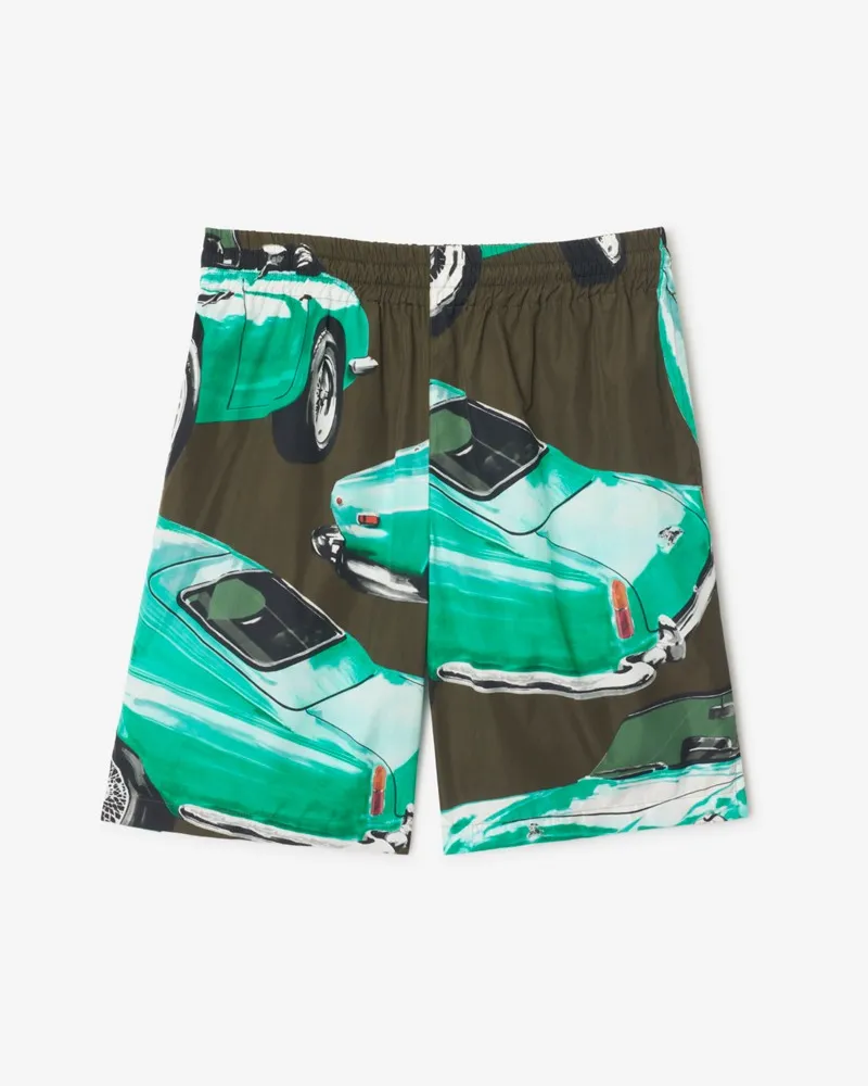 Burberry Shorts aus Baumwollpopelin mit Automotiv Shale